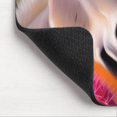 Niedlicher Esel mit blühenden Kakteen Mousepad (Ecke)