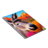 Niedlicher Esel mit blühenden Kakteen Notizblock (Rechte Seite)