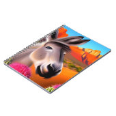 Niedlicher Esel mit blühenden Kakteen Notizblock (Linke Seite)