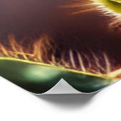 Niedlicher Esel mit blühenden Kakteen Poster (Ecke)