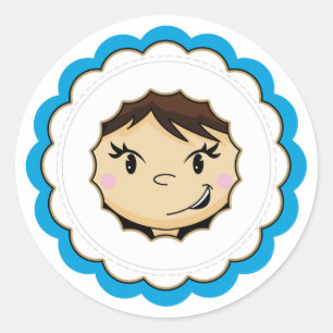 Niedlicher Eskimo-Sticker Runder Aufkleber