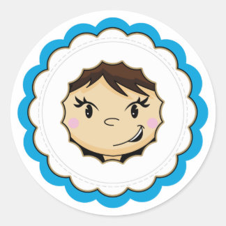 Niedlicher Eskimo-Sticker Runder Aufkleber