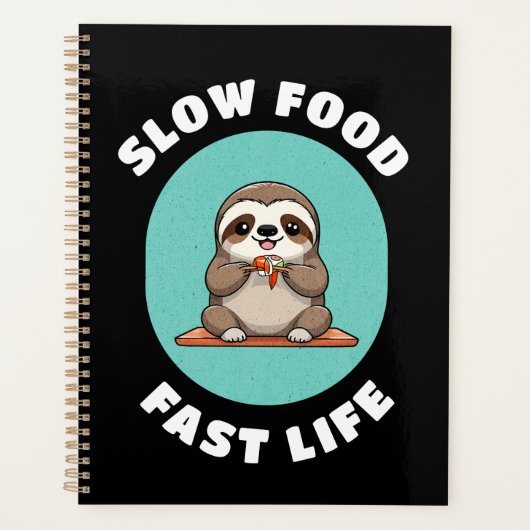 Niedlicher Essen Kawaii Sloth Planer (Vorderseite)