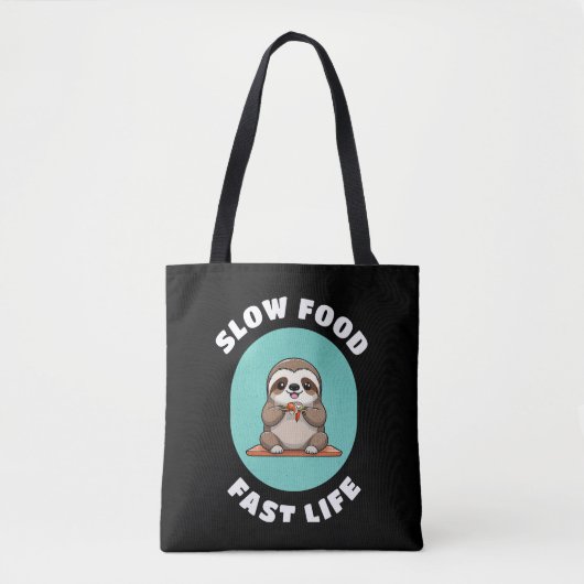 Niedlicher Essen Kawaii Sloth Tasche (Vorderseite)