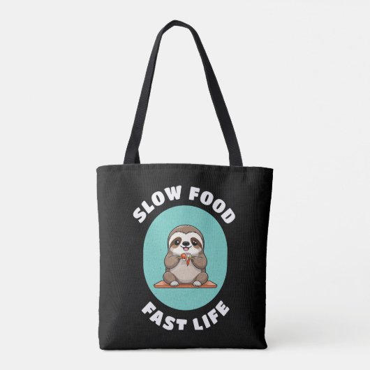 Niedlicher Essen Kawaii Sloth Tasche (Rückseite)