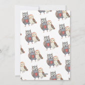 Niedlicher Eule Valentinstag Feiertagskarte (Rückseite)