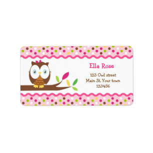 Niedlicher Eulen-Rücksendeadressen-Aufkleber Adressaufkleber