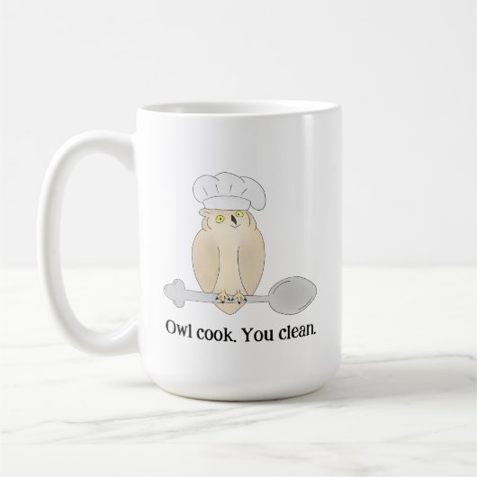 Niedlicher Eulenkoch Kaffeetasse (Links)