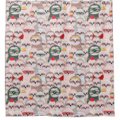 Niedlicher Exotic Christmas Animals Duschvorhang (Vorderseite)