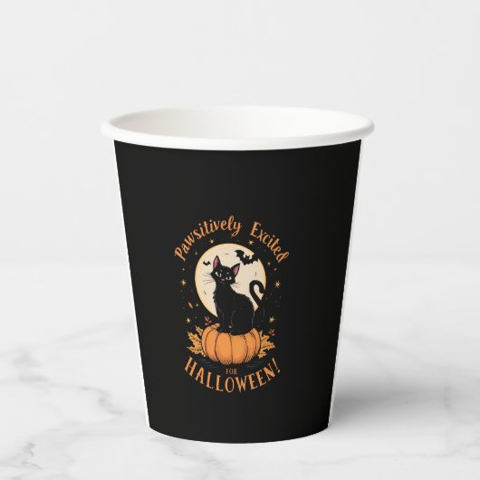 Niedlicher Extravaganter Katzenpumpenbock begeiste Pappbecher (Vorderseite)