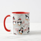Niedlicher Extravaganter Top Hat Weihnachtspenguin Tasse (Links)
