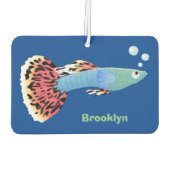 Niedlicher extravaganter tropischer Cartoon Autolufterfrischer (Rückseite)