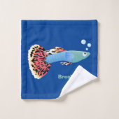 Niedlicher extravaganter tropischer Cartoon Badhandtuch Set (Waschlappen)