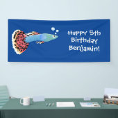 Niedlicher extravaganter tropischer Cartoon Banner (Messe)