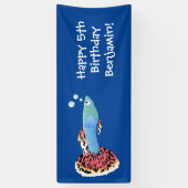 Niedlicher extravaganter tropischer Cartoon Banner (Vertikal)