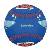 Niedlicher extravaganter tropischer Cartoon Baseball (Vorderseite)