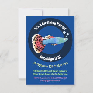 Niedlicher extravaganter tropischer Cartoon Einladung