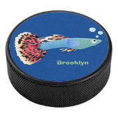 Niedlicher extravaganter tropischer Cartoon Eishockey Puck (3/4)