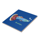 Niedlicher extravaganter tropischer Cartoon Fliese (Seite)