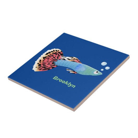 Niedlicher extravaganter tropischer Cartoon Fliese (Seite)