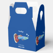 Niedlicher extravaganter tropischer Cartoon Geschenkschachtel (Geöffnet)