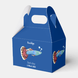 Niedlicher extravaganter tropischer Cartoon Geschenkschachtel