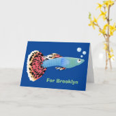 Niedlicher extravaganter tropischer Cartoon Karte (Gelbe Blume)