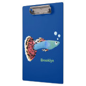 Niedlicher extravaganter tropischer Cartoon Klemmbrett (Links)