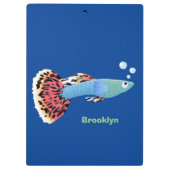 Niedlicher extravaganter tropischer Cartoon Klemmbrett (Rückseite)