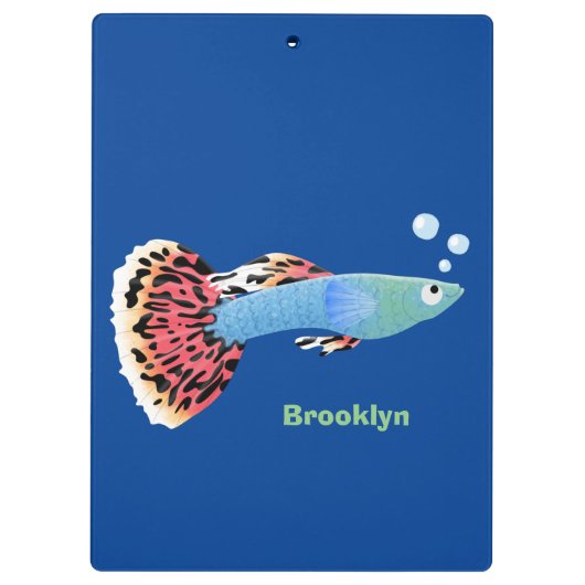 Niedlicher extravaganter tropischer Cartoon Klemmbrett (Rückseite)