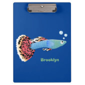 Niedlicher extravaganter tropischer Cartoon Klemmbrett (Vorderseite)