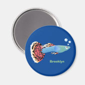 Niedlicher extravaganter tropischer Cartoon Magnet (Vorderseite/Rückseite)