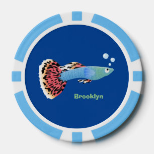 Niedlicher extravaganter tropischer Cartoon Pokerchips