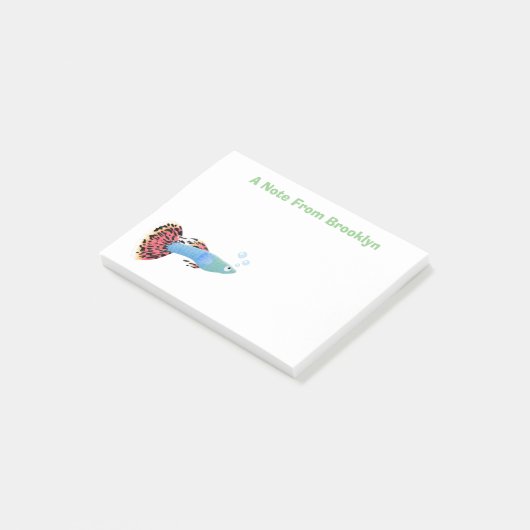 Niedlicher extravaganter tropischer Cartoon Post-it Klebezettel (angewinkelt)