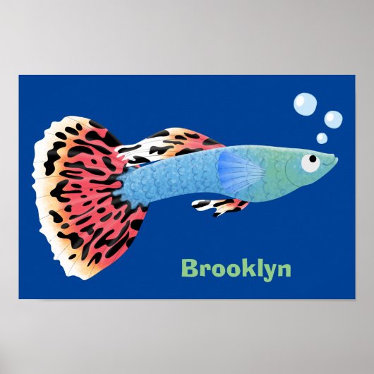 Niedlicher extravaganter tropischer Cartoon Poster (Vorne)