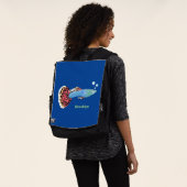 Niedlicher extravaganter tropischer Cartoon Rucksack (Ausgewaschen)