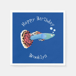 Niedlicher extravaganter tropischer Cartoon Serviette