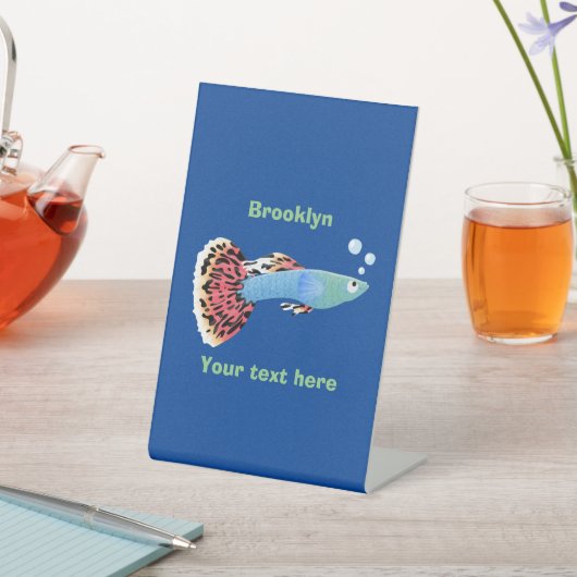 Niedlicher extravaganter tropischer Cartoon Sockelschild (In SItu)