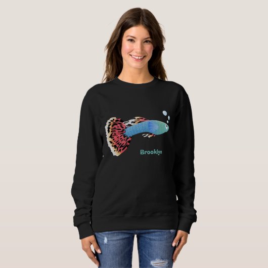 Niedlicher extravaganter tropischer Cartoon Sweatshirt (Vorne ganz)