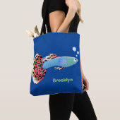 Niedlicher extravaganter tropischer Cartoon Tasche (Von Nahem)