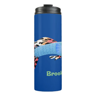 Niedlicher extravaganter tropischer Cartoon Thermosbecher