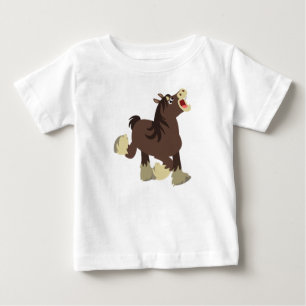 Niedlicher exuberant Cartoon Shire Horse Baby T - T-shirt