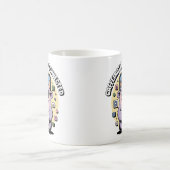 Niedlicher Eyepataffee am Telefon Kaffeetasse (Mittel)