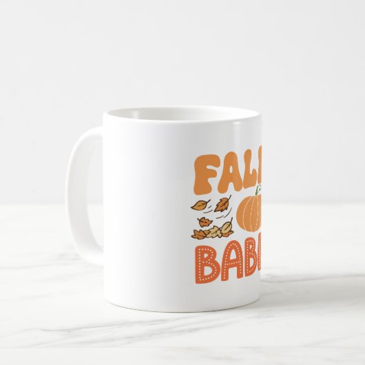 Niedlicher Fall Babe Pumpkin Herbst Kaffeetasse (Vorderseite Links)