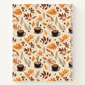 Niedlicher Fall Coffee Pattern| Custom Spiral Note Notizblock (Rückseite)