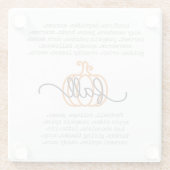 Niedlicher Fall Definition Worte Pumpkin Herbst Glasuntersetzer (Rückseite)