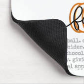 Niedlicher Fall Definition Worte Pumpkin Herbst Mousepad (Ecke)