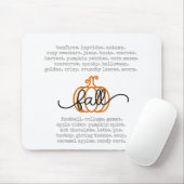 Niedlicher Fall Definition Worte Pumpkin Herbst Mousepad (Mit Mouse)