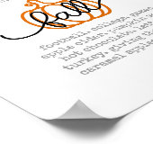 Niedlicher Fall Definition Worte Pumpkin Herbst Poster (Ecke)