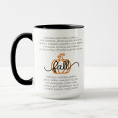 Niedlicher Fall Definition Worte Pumpkin Herbst Tasse (Links)